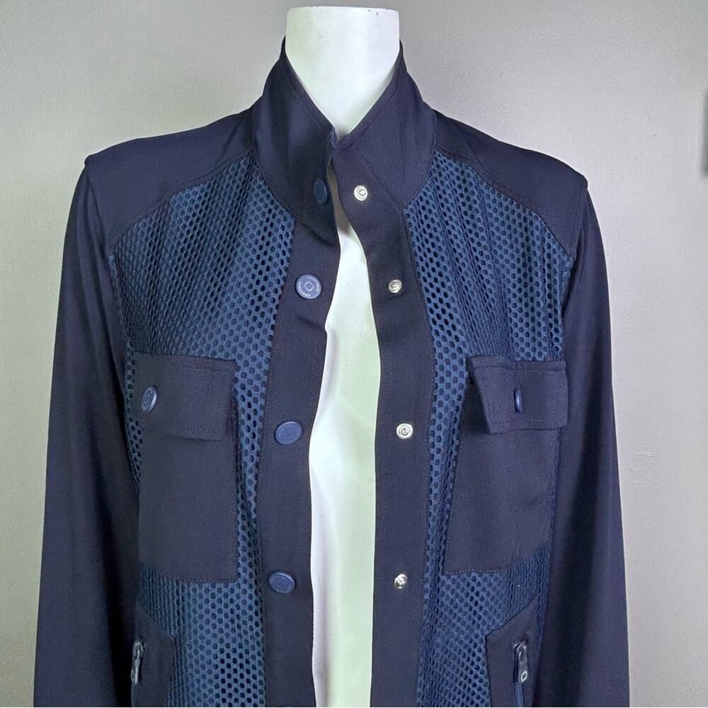 Anatomie Jacket Large netting utility sporty luxury sheer Italy blue travel - Picture 5 of 16